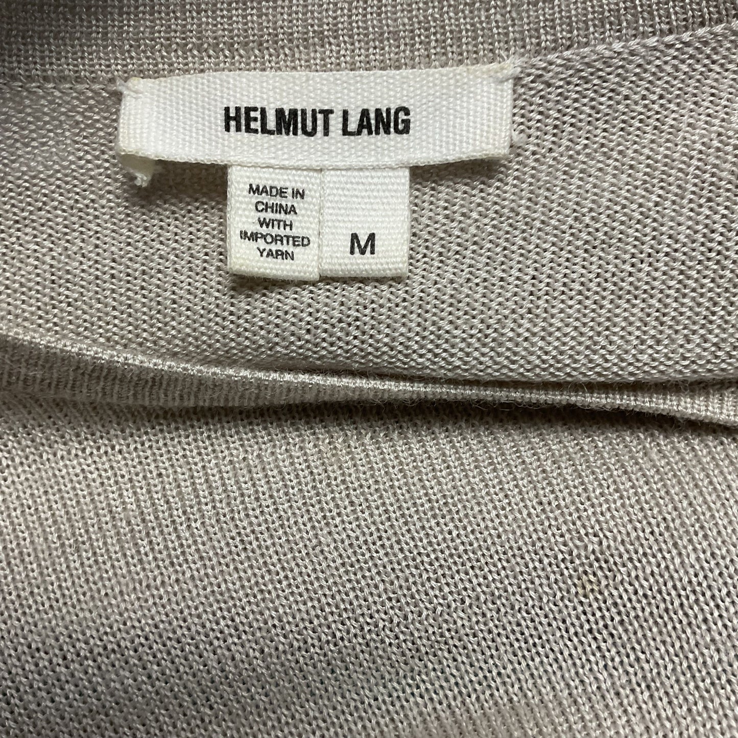 Helmut Lang Viscose Alpaca Silk Blend Beige White Sweater - Size M