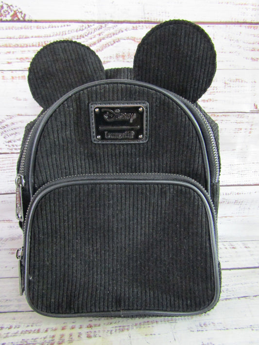 Loungefly x Disney 100 Year Anniversary Black Corduroy Backpack