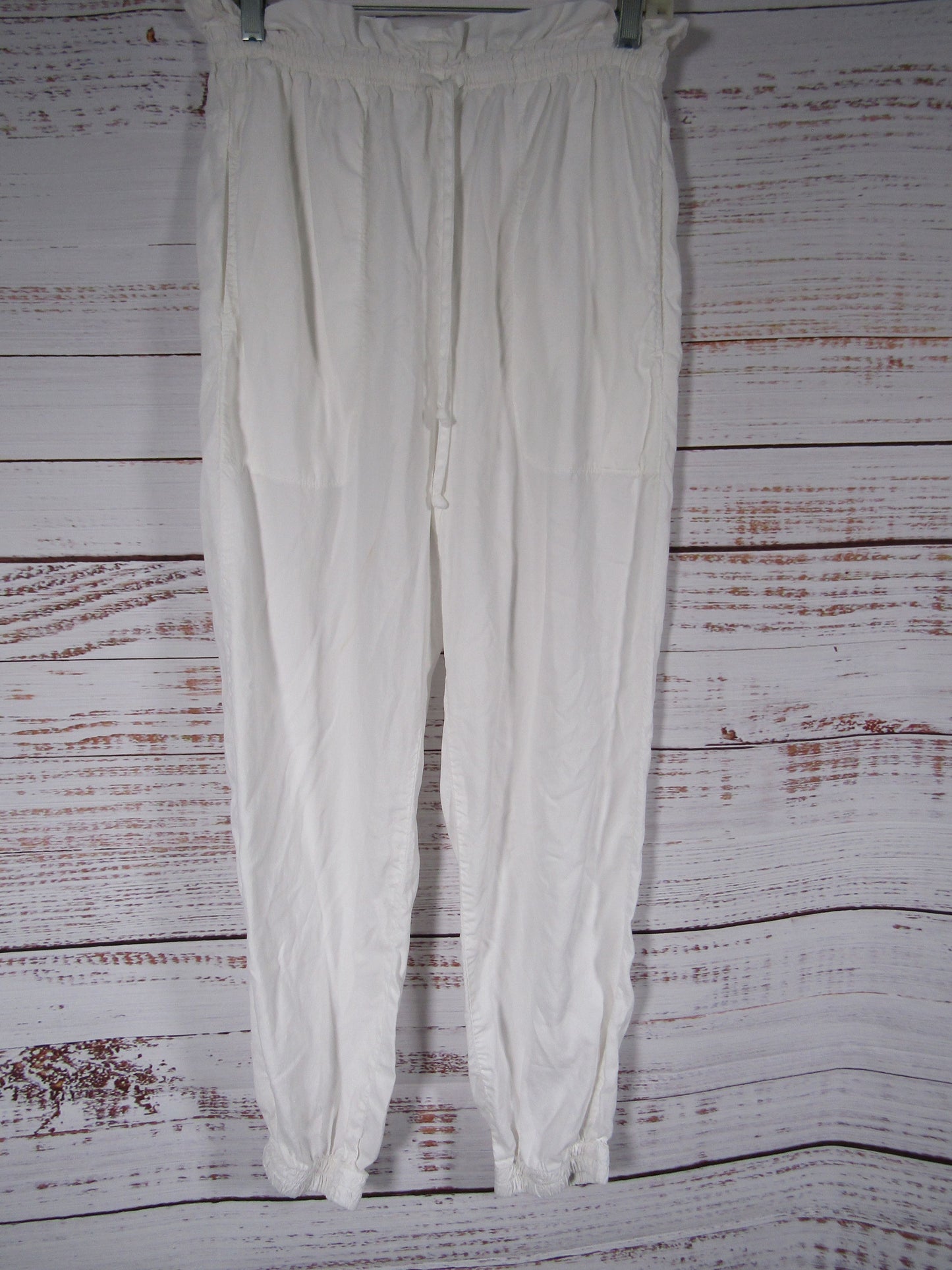 Bella Dahl Women's White Drawstring Pants Size M