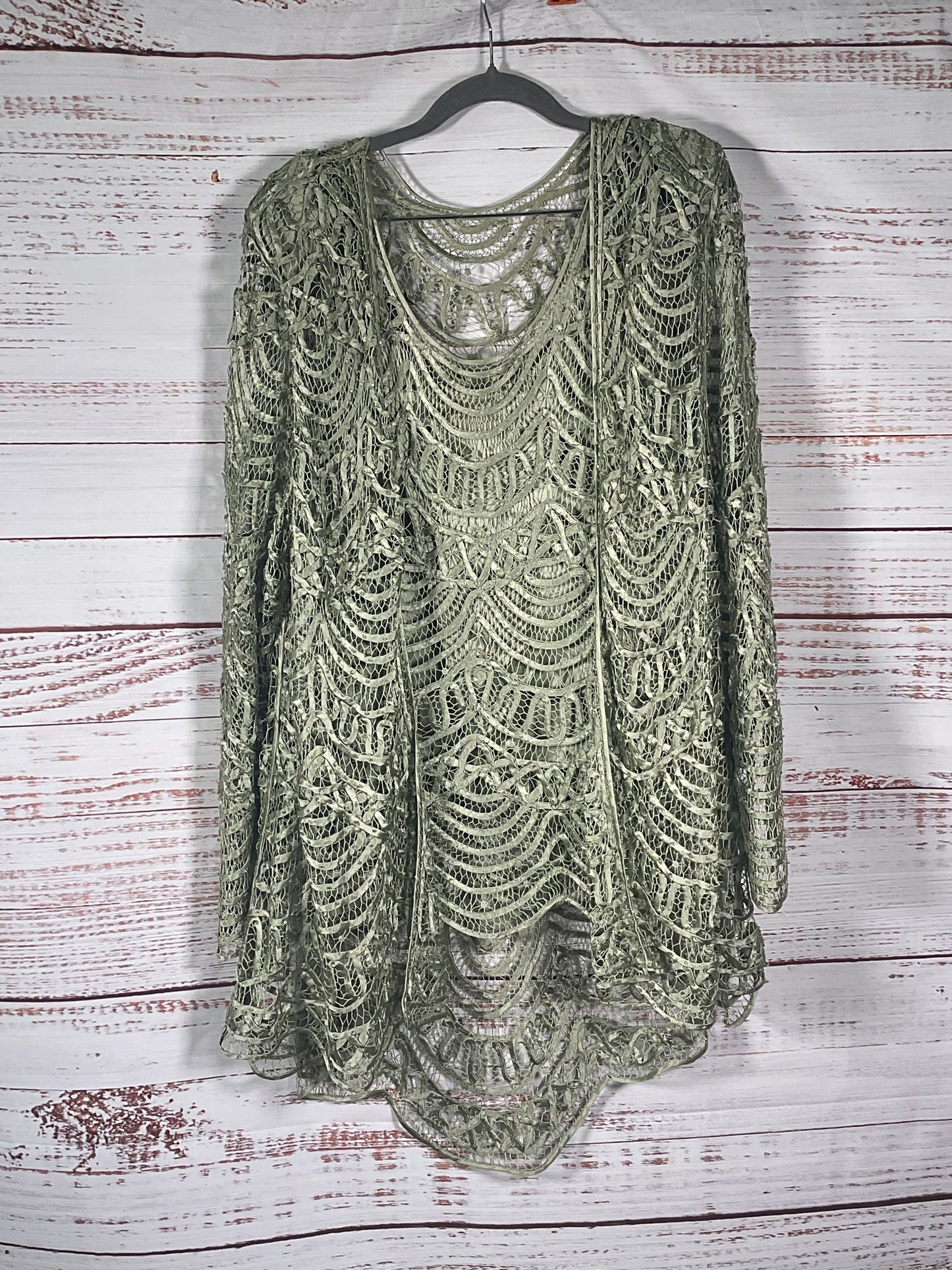 Soulmates Pale Green 3 Piece Skirt Top and Cardigan - Size 2XL