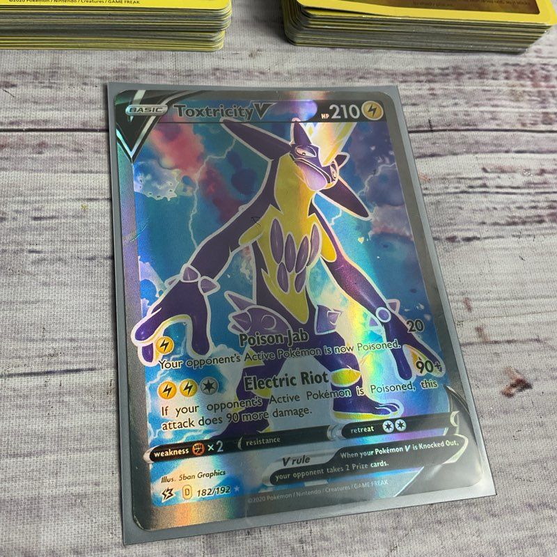 Pokemon 300+ Pc. Card Lot (Base, Holo, Energy) W/ Toxtricity V Full Art