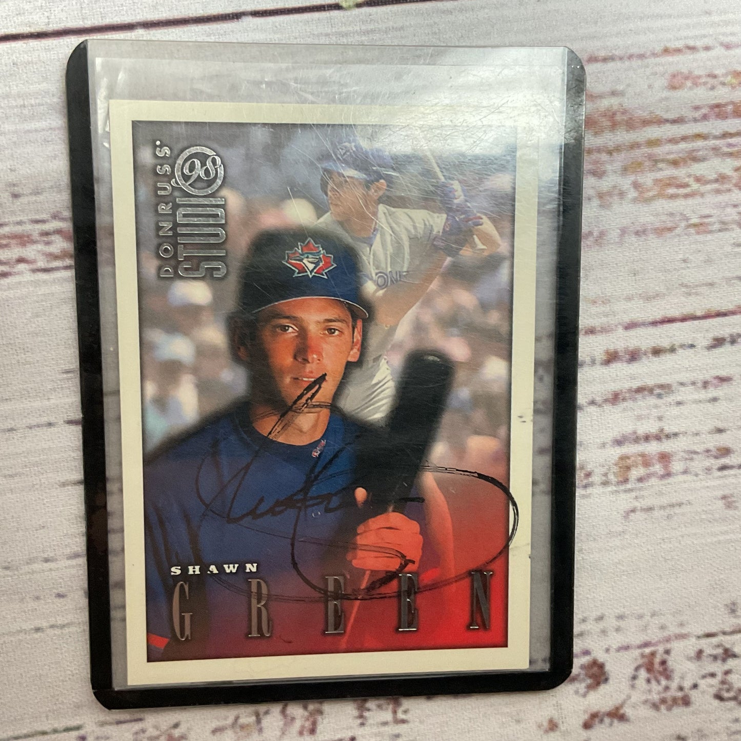 Various Topps, Dunruss, Upper Deck MLB SHAWN GREEN Cards (ONE IS SIGNED)
