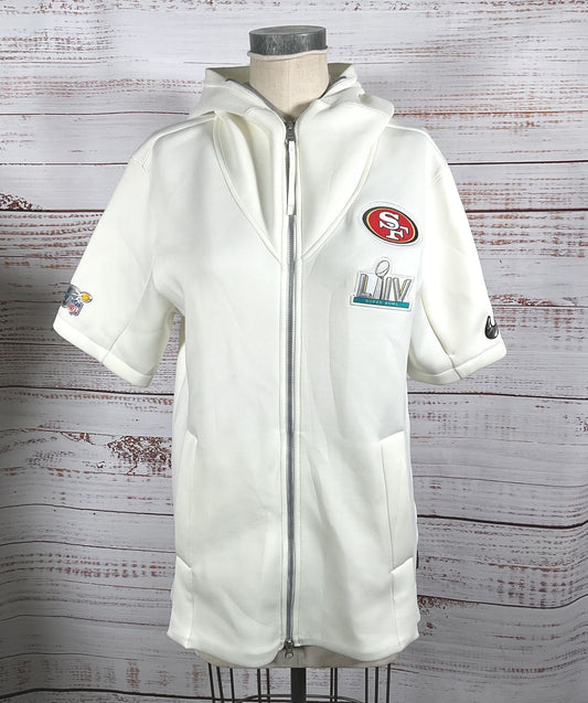 Nike NFL San Francisco 49ers Super Bowl LIV Showout Media Night Hoodie White S