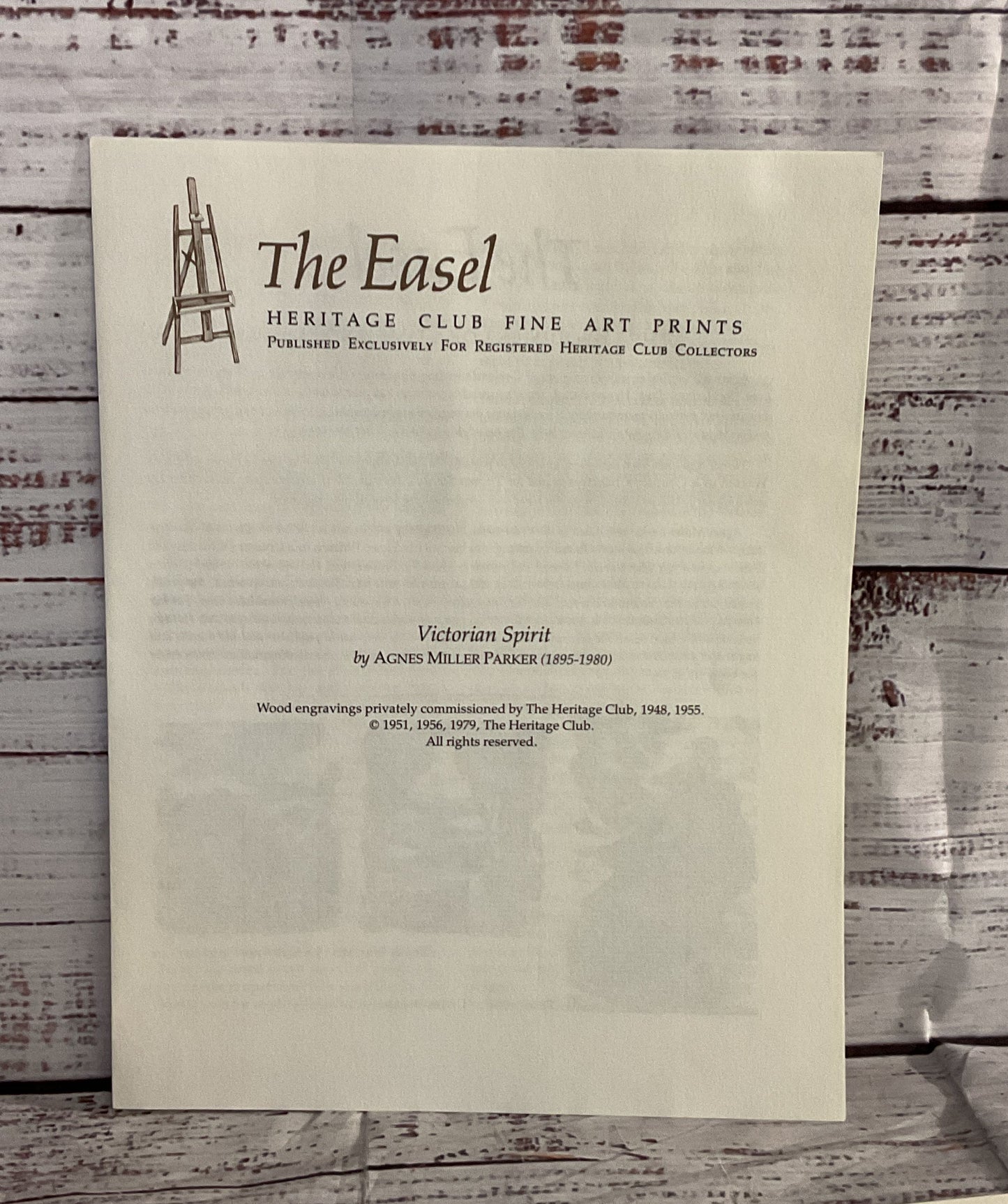 The Heritage Club Victorian Spirit Print by Agnes Miller Parker 1563/9500 Print