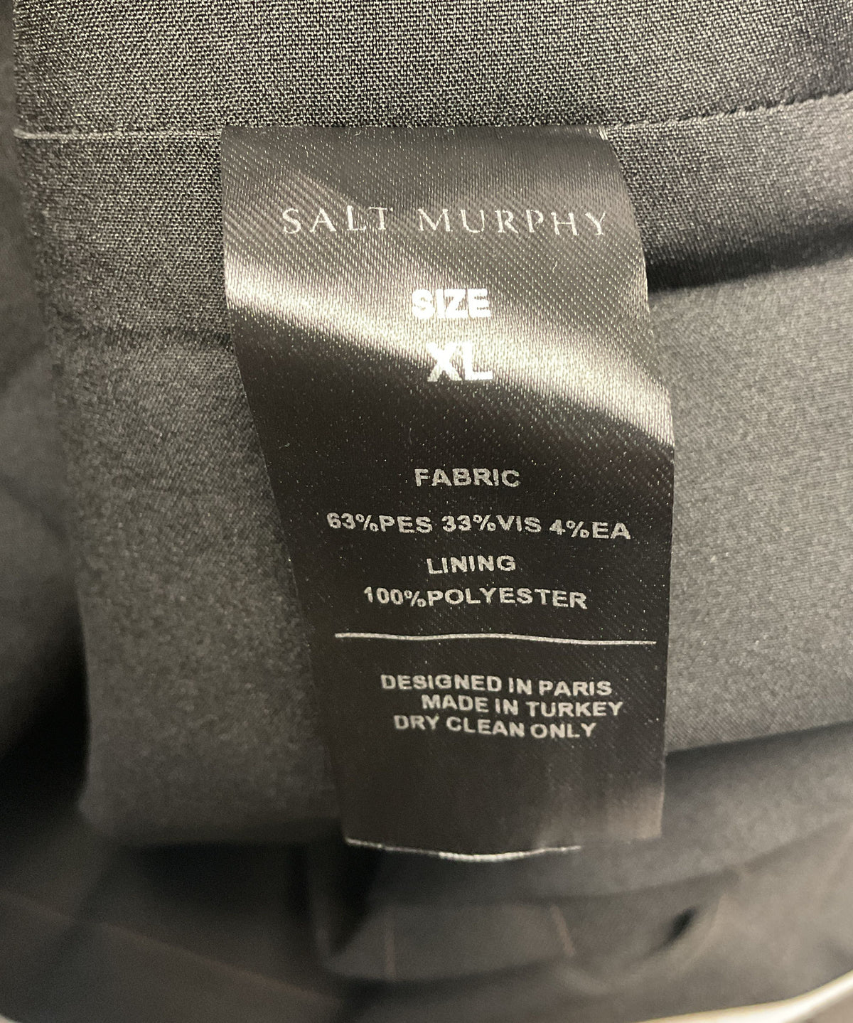 Salt Murphy Black Brown Pinstripe Long Sleeve Shoulder Pad Jacket - Size XL