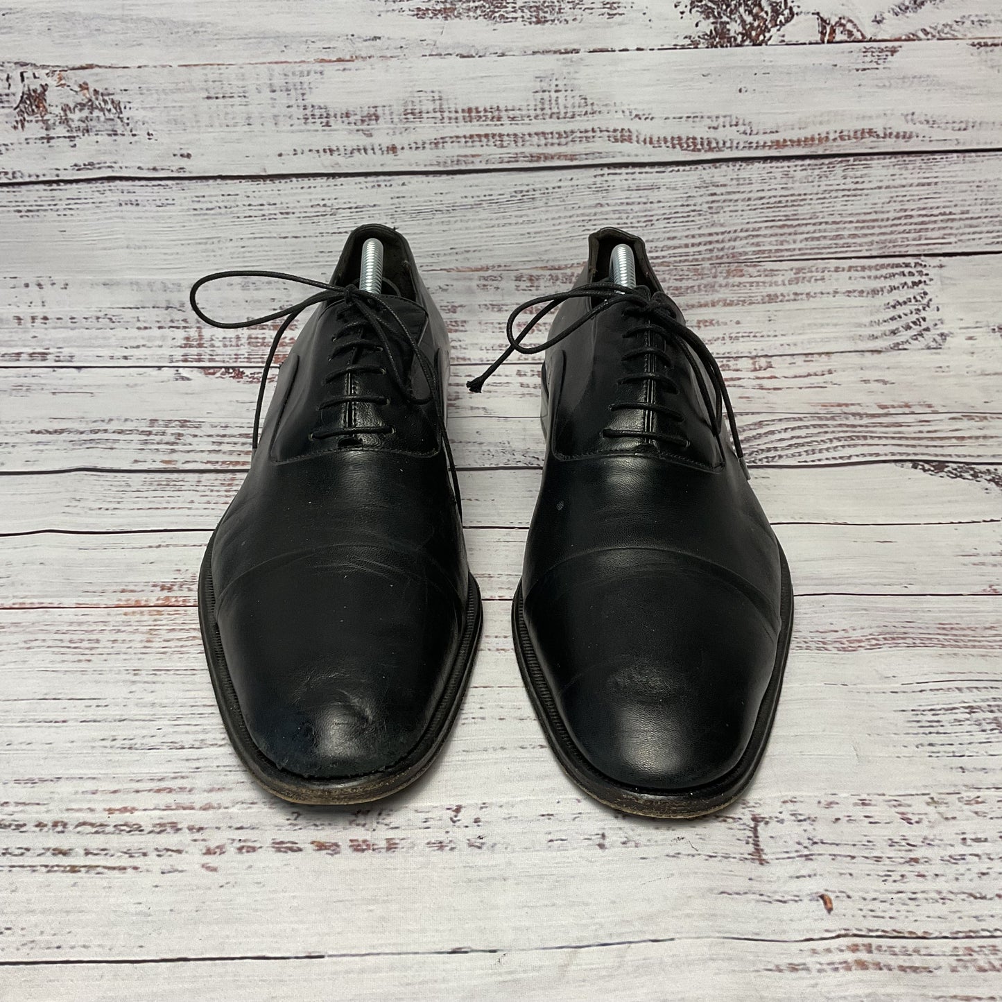 Bruno Magli Fraser Black Leather Oxford Dress Shoe Men Size 9.5