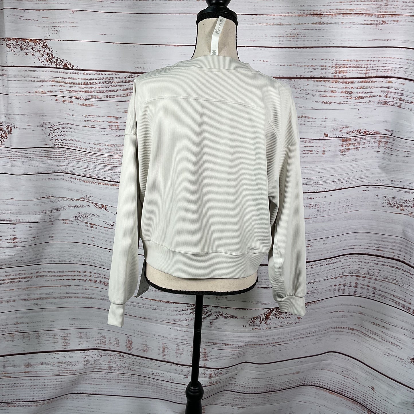 Lululemon Bone White Perfect Oversized Ribbed Crop Crew Sweater - Size 6