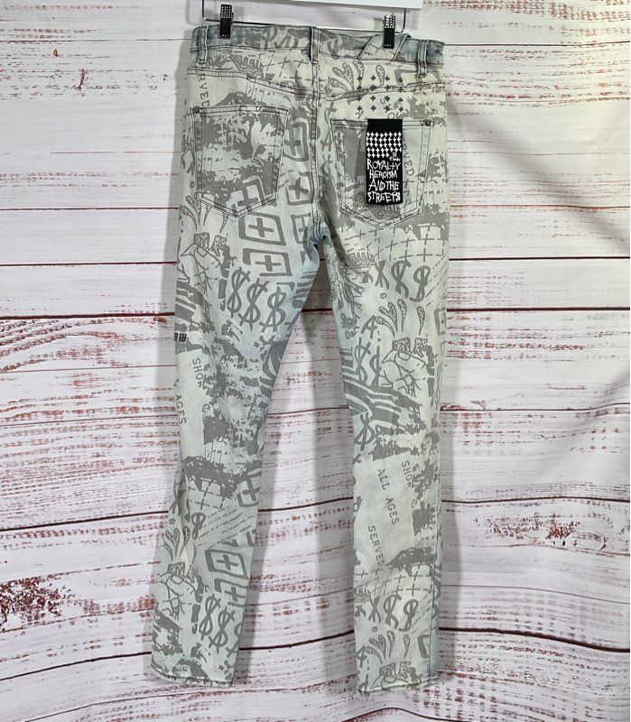 Ksubi Chitch Kollage Distressed Five-Pocket Jeans Faded Blue 31