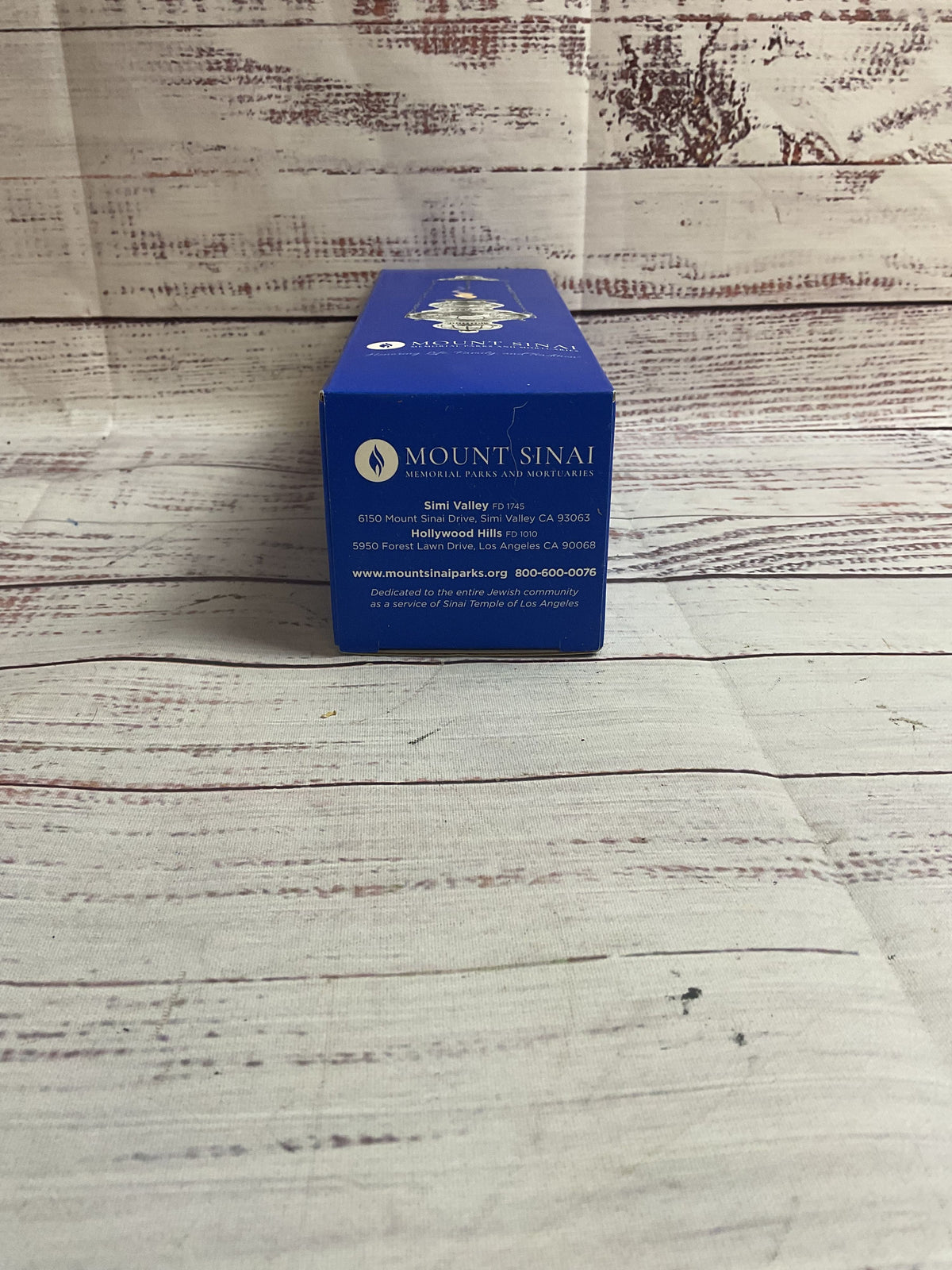 Mount Sinai Memorial Parks And Mortuaries Seven Day Shiva Candle NIB