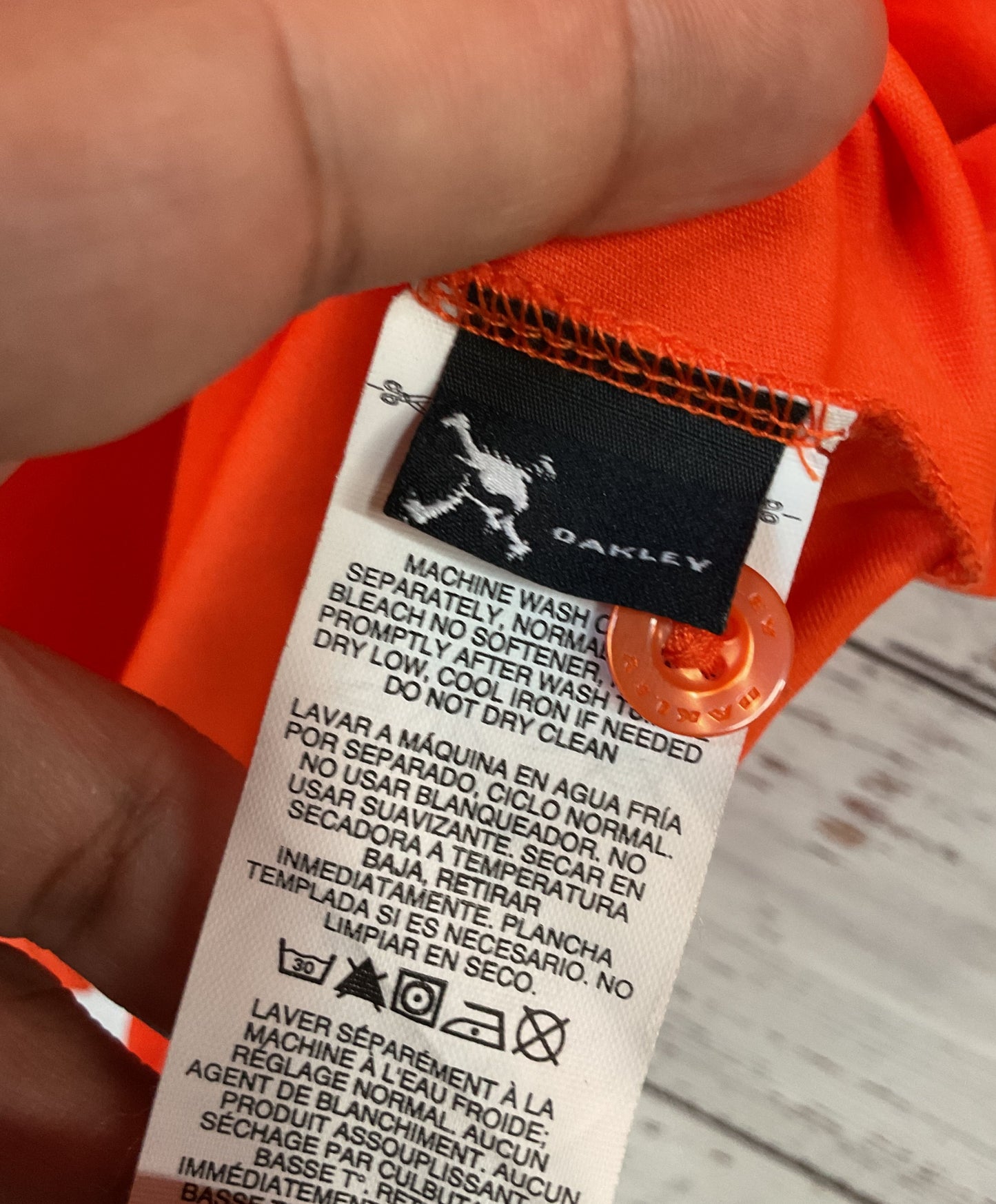 Oakley Men's Orange Short Sleeve Polo Shirt Size M