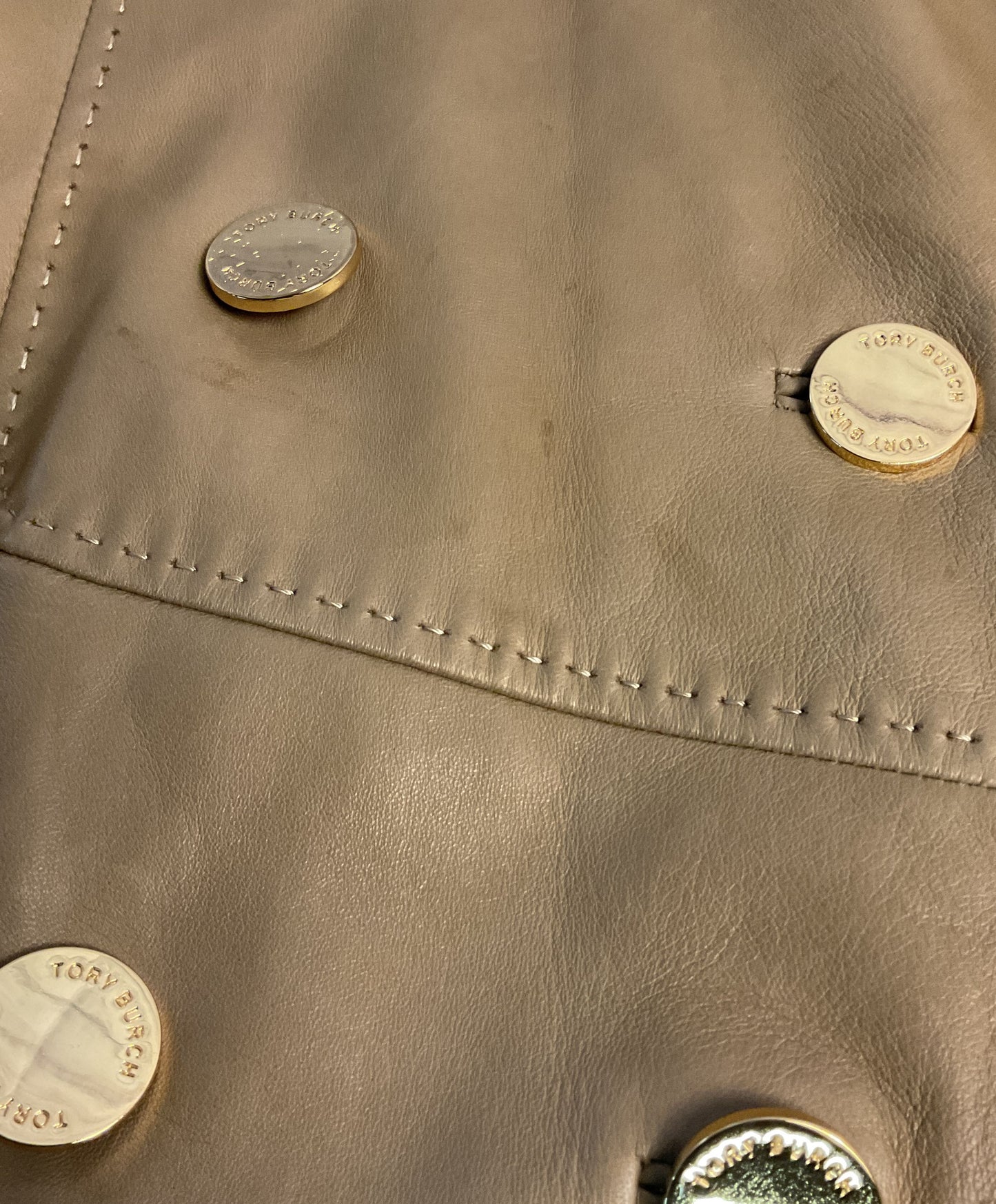 Women's Tory Burch Brown Leather Jacket Size 4