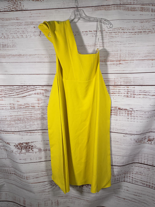 Valtadoros Yellow Asymmetrical Dress - Size L