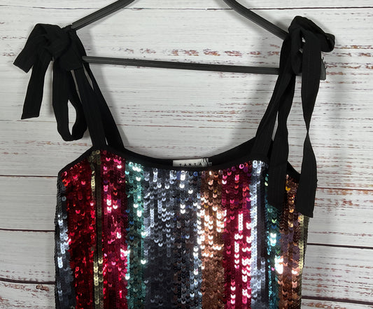 Tanya Taylor Erykah Women's Rainbow Sequin Mini Dress Size 4