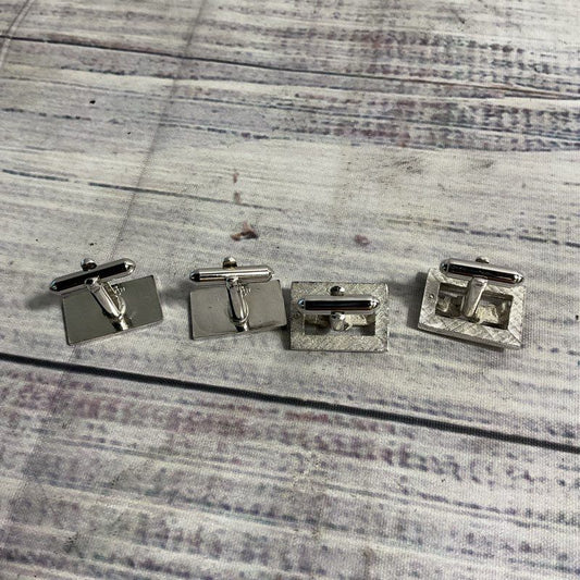 Mixed Lot of 2 Car Auto Racing Motif Silver Tone Cufflinks