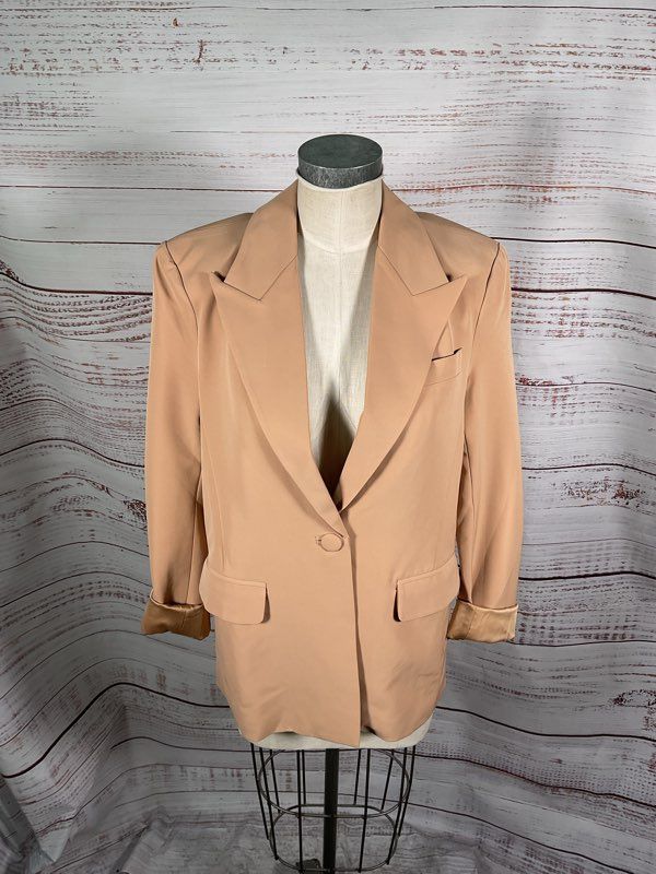 Camila Coelho Women's Blazer Jacket Polyester Brown Size S