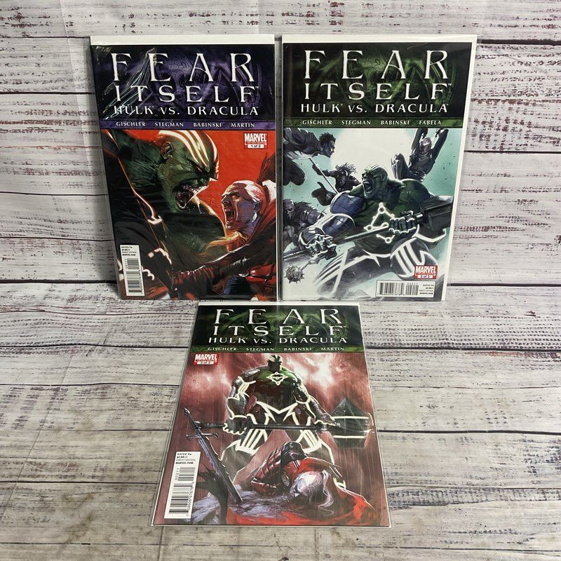 Marvel Fear Itself Hulk Vs. Dracula Limited Comic Series #1-3 Full Set 2011