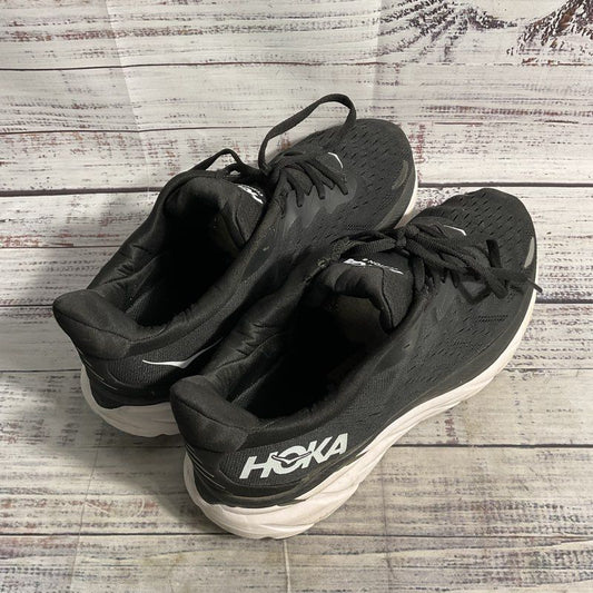 Hoka One One Clifton 8 Black Athletic Sneaker Men's Size 8.5
