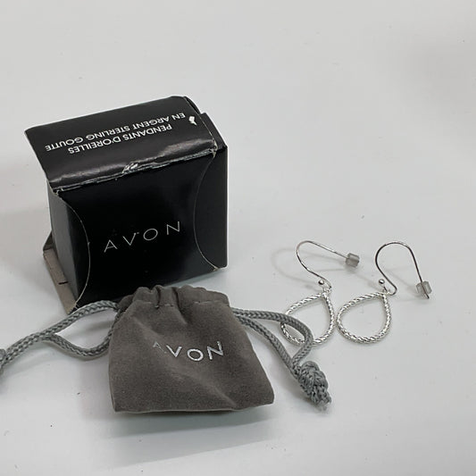 AVON Sterling Silver Twisted Hoop 1.25" Earrings- 2.11g