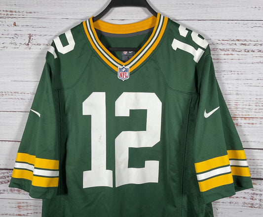 Nike On Field Green Bay Packers Rodgers Jersey Size L