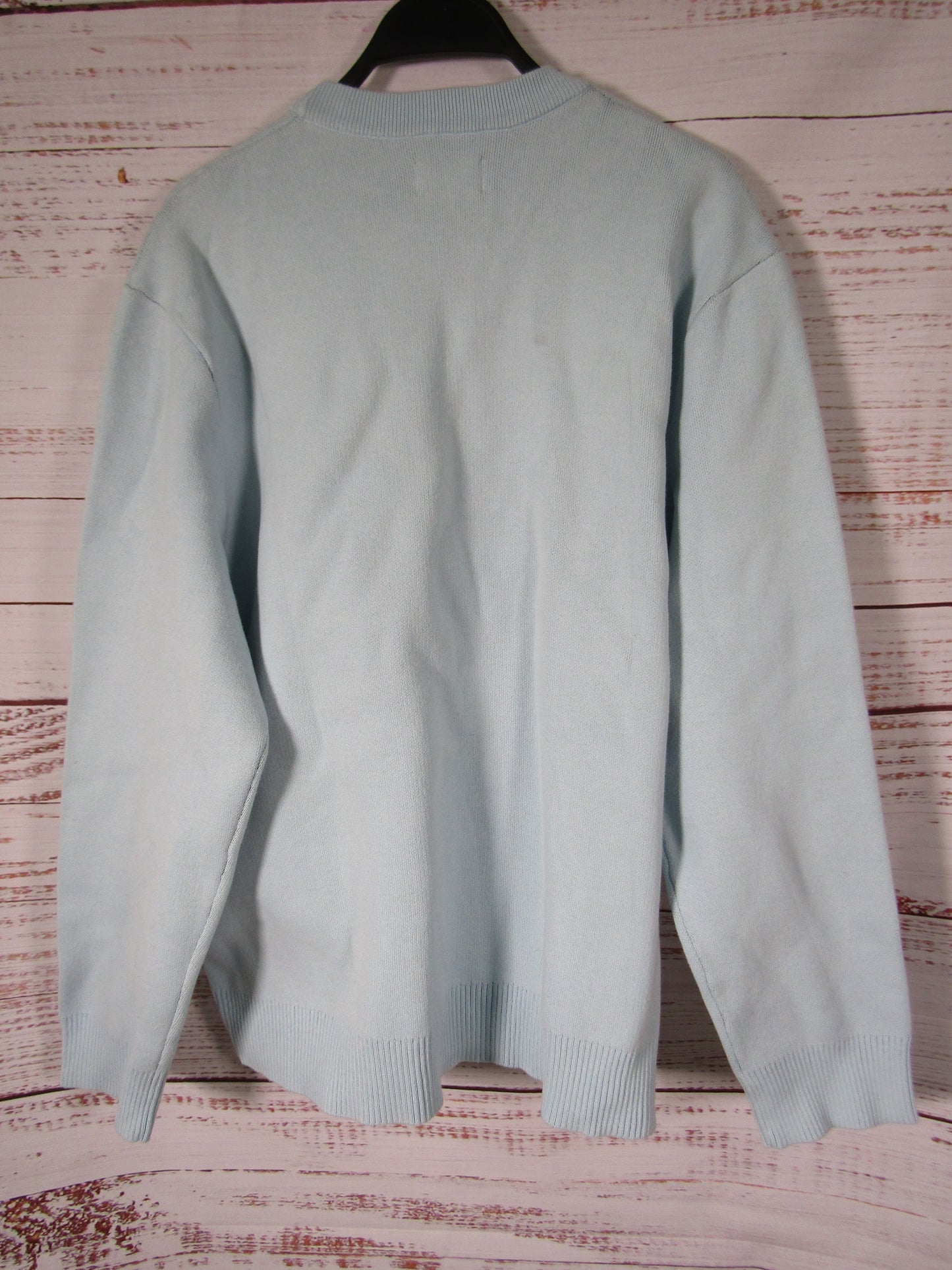 Golf Wang Prayer Baby Men's Light Blue Jacquard Sweater Size XL