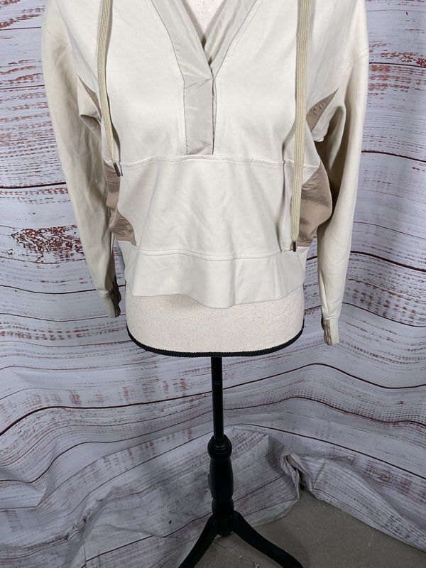 Eleventy Women's Cropped Jacket Hoodie Beige Size Small Made in Italy