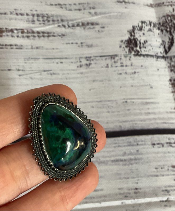 Israel Sterling Silver Vintage Brooch Pendant with Green Gemstone
