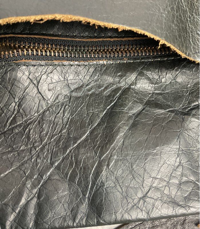 Anthropologie Raj Kangan Leather Shoulder Tote Bag Black