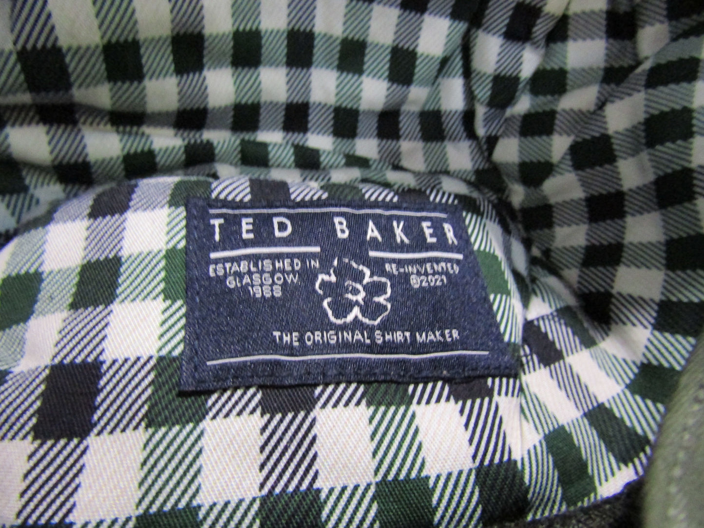 Ted Baker Olliii Men's Green Wool Blend Herringbone Baker Boy Cap Size S/M