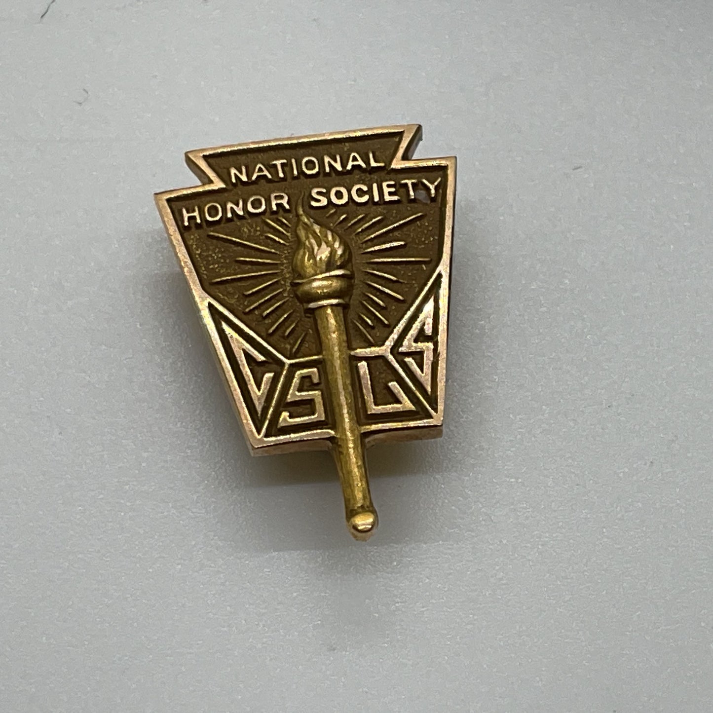 14K Yellow Gold NHS National Honor Society CSLS Pin- 1.70g