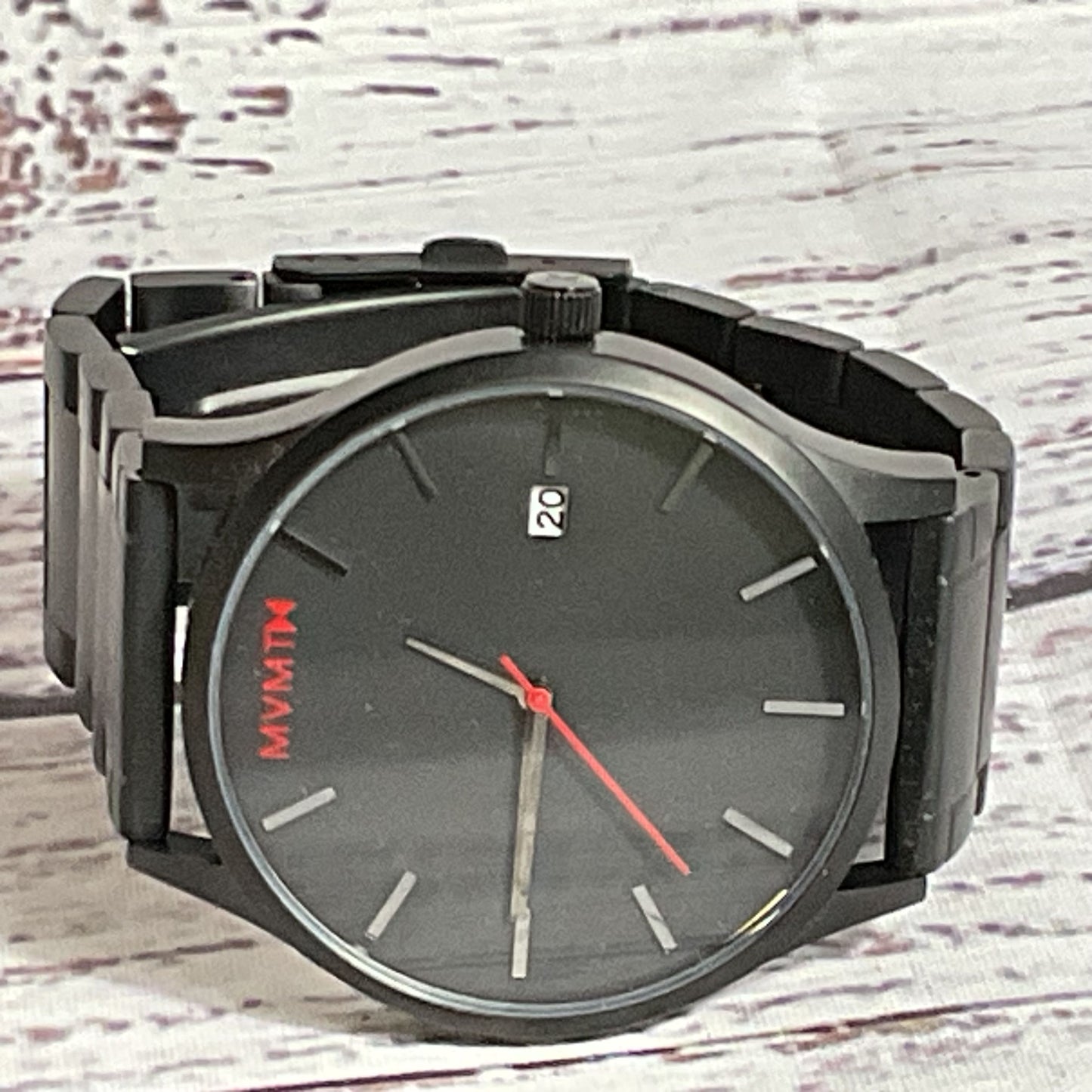 MVMT Men's Black Watch- 7" (NEEDS BATTERY)