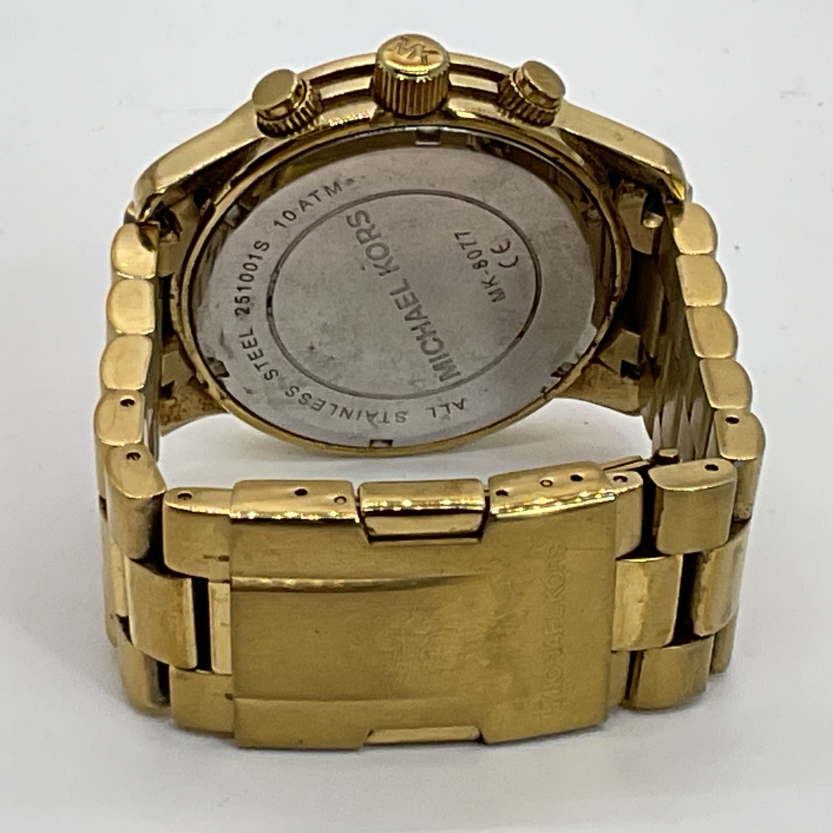 MICHAEL KORS MK8077 Men's Gold Tone Chrono Watch - 7"