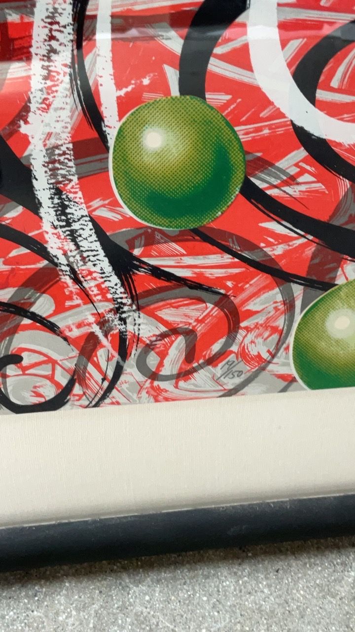 Space Balls Print by Kenny Scharf Pencil Signed Limited Edition 19/150 Framed