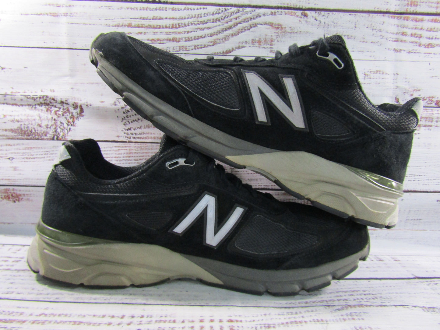 New Balance 990v4 Men's Black Suede Low Top Sneakers Size 14 Made in The U.S.A.