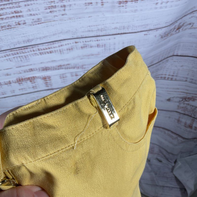 St. John Sport Essentials by Marie Grey Yellow Straight Leg Pants - Size 2