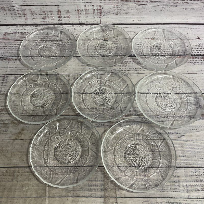 Arcoroc Fleur 8 Pc. Glass Saucer Set