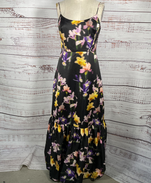 ML Monique Lhuillier Sleeveless Floral Maxi Dress Multicolor 10
