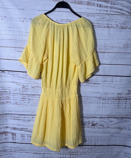 NWT Women's Michael Stars Yellow Gauze Mini Dress Size XS