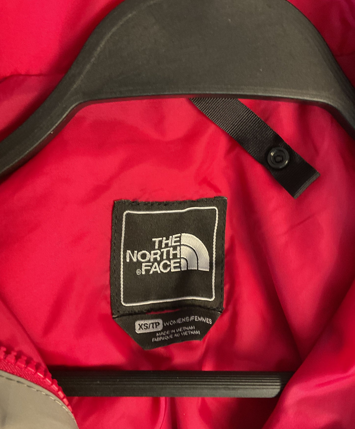 Women's The North Face Black with gray and white Jacket with hood Size XS