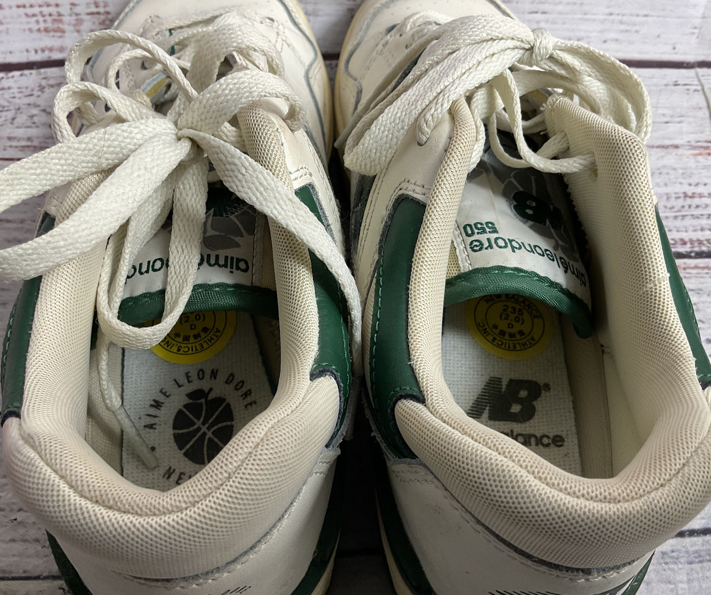 New Balance Aimé Leon Dore 550 Sneakers White Green 5.5