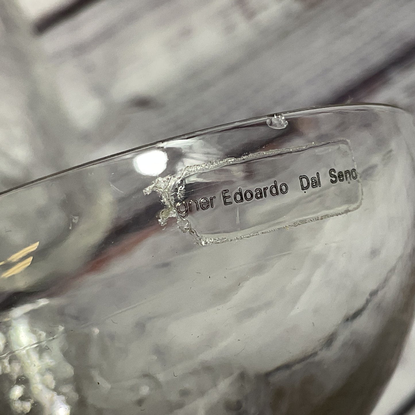 VTG. Edoardo Dal Seno for ARNOLFO DI CAMBIO Glass Ice Design Glassware- Set of 3