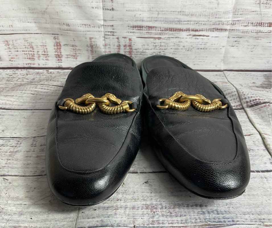 Tory Burch Leather Jessa Backless Loafer Black 7