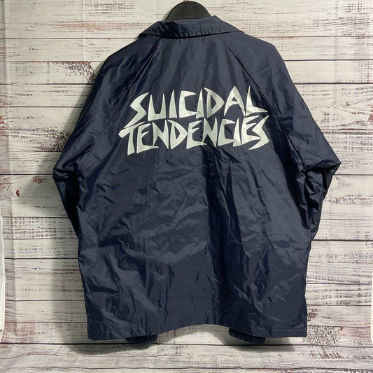 VTG. Suicidal Tendencies Navy Logo Windbreaker Punk Rock Hardcore Jacket Size M