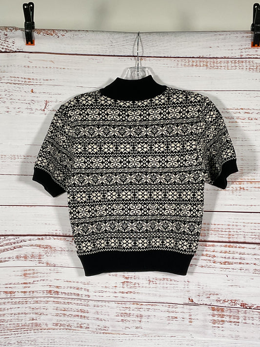 Escada Sport Black/White Patterned Knit Short Sleeve - Size S