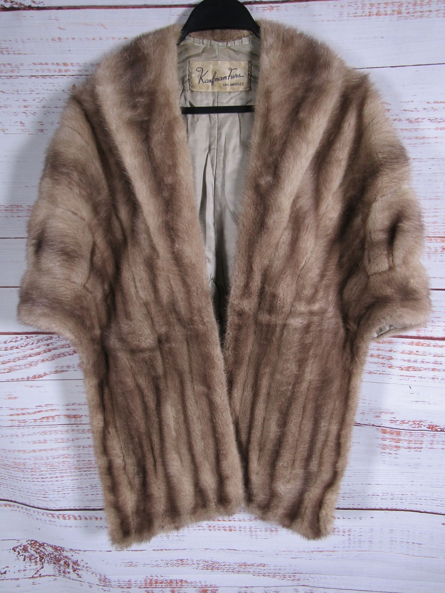 Vintage Kaufman Furs Women's Brown Mink Fur Shawl O/S