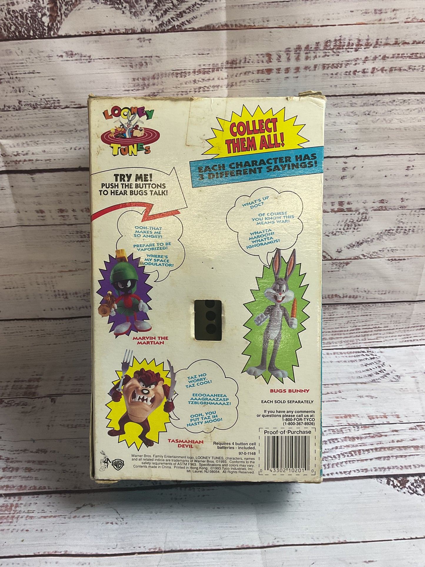 Vintage Tyco Talking Bugs Bunny Toy 1993 In Box