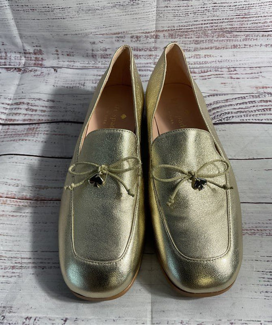 Women's Kate Spade New York Sarah Metallic Leather Loafers Gold Size 6B