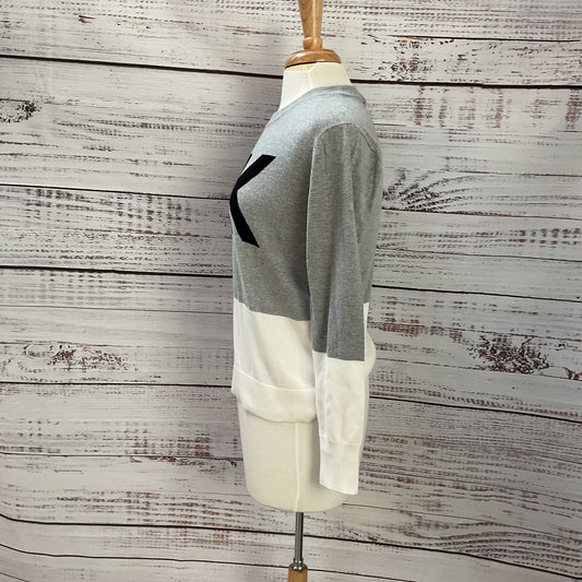 Michael Kors Grey Black Logo Knit Sweater - Size XS New W/ Tag