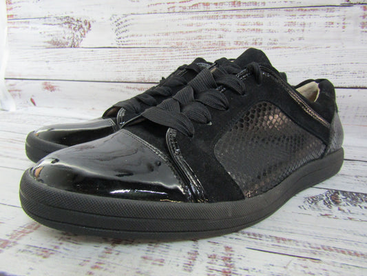 Hassia Prato Women's Black Leather Sneakers Size 8.5