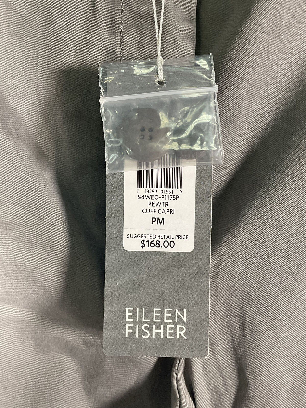 Eileen Fisher Gray Capri Pants NWT - Size Petite M