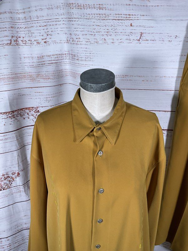 Stacy Adams Men's 2 Piece Long Sleeve Top & Pants Mustard Yellow